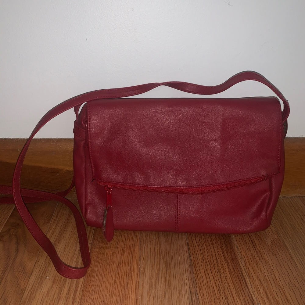 Classic Cherry Red crossbody purse
